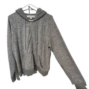 Larry Levine Charcoal Zip-Up Hoodie